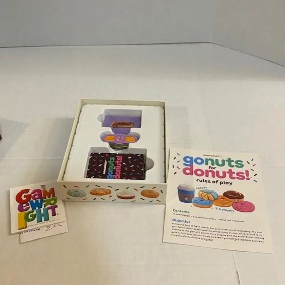 Gonuts for Donuts Board Card Game Gamewright Out Of Print COMPLETE